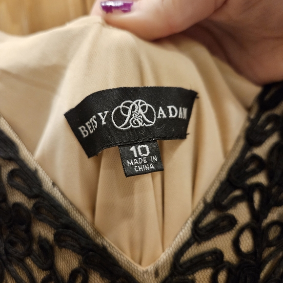 Betsy & Adam Soutache Mermaid Evening Dress Size 10 NWT 279$ A19462 - Picture 9 of 11